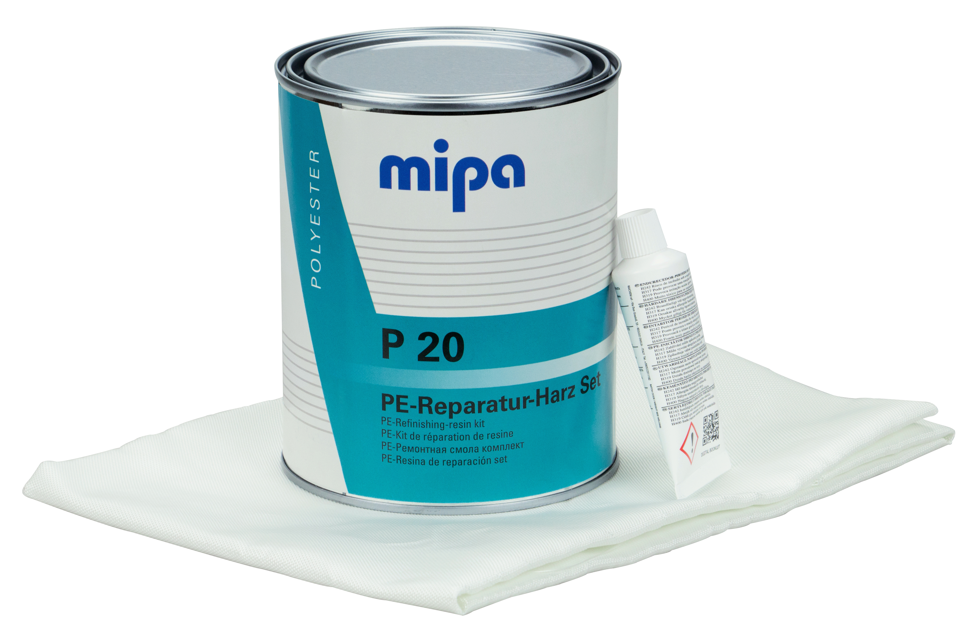 Mipa P20 Reparaturharz Glasgewebe Set